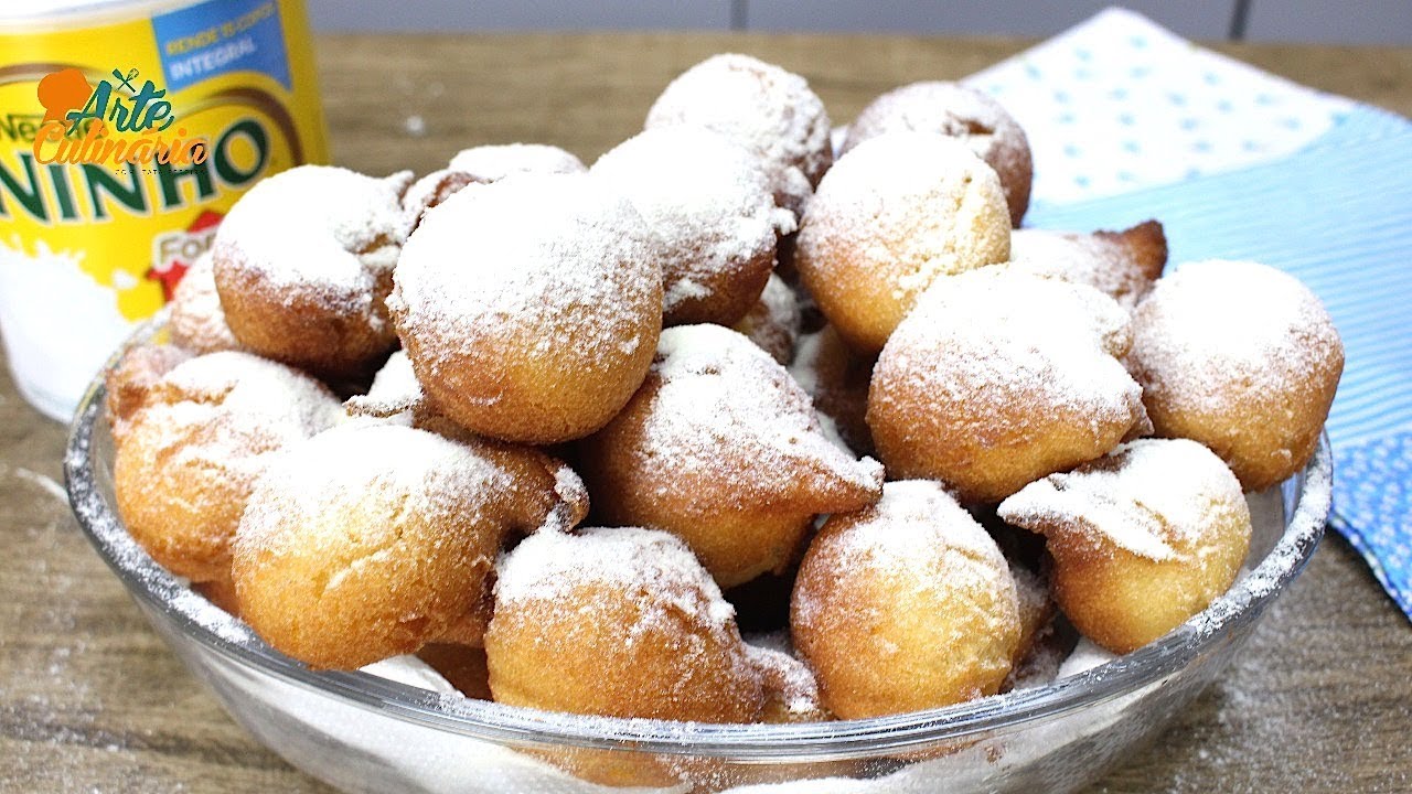 bolinho de chuva de leite ninho