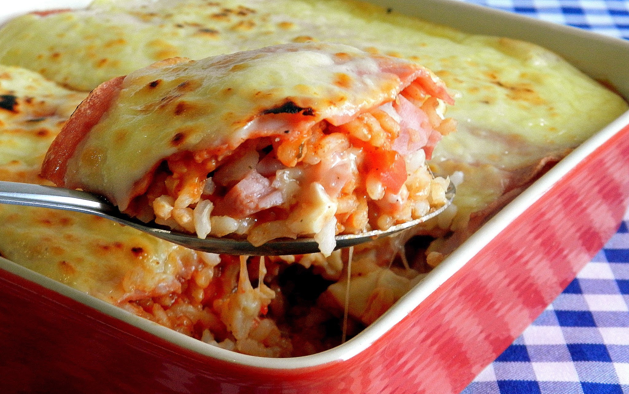 Arroz de forno gratinado