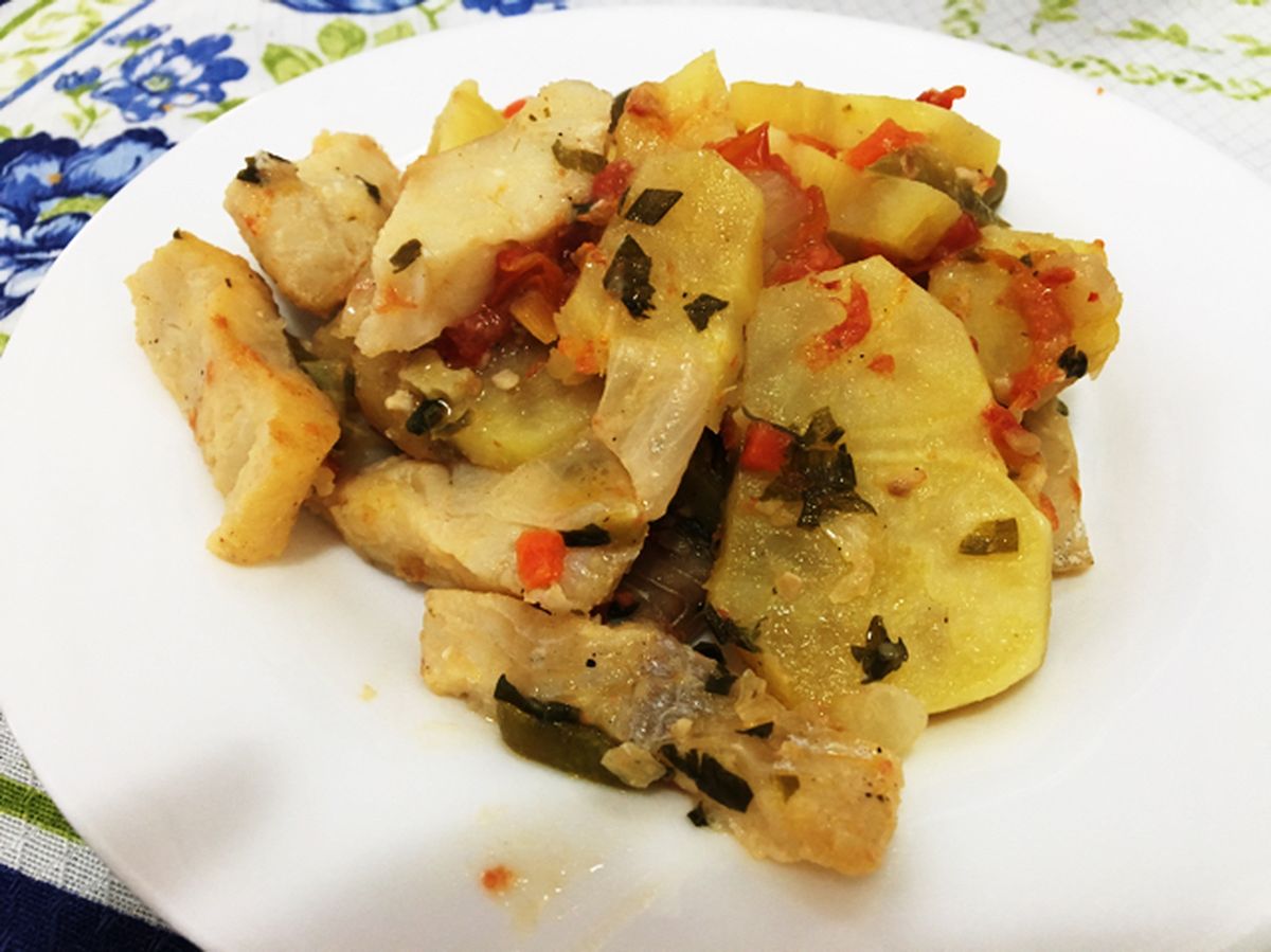 peixe com batata