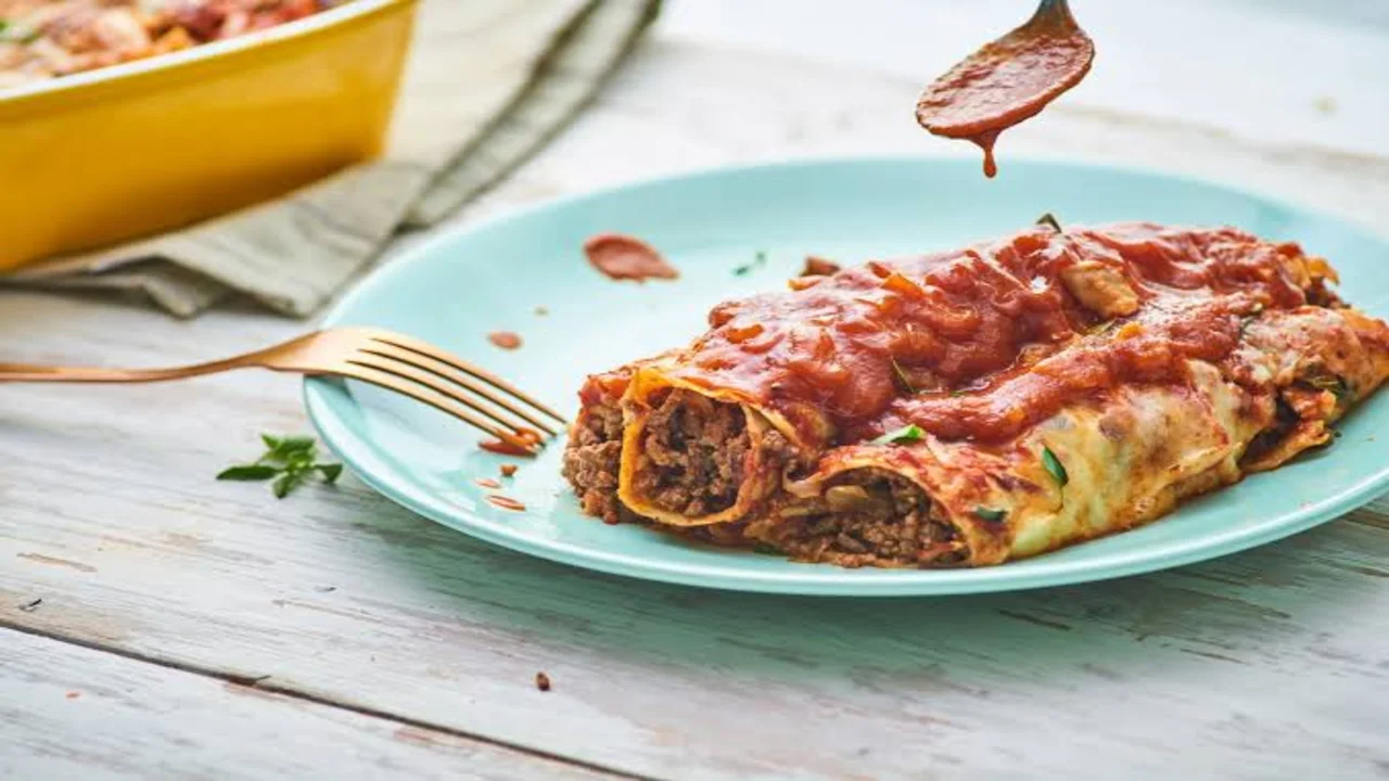 Como preparar uma deliciosa panqueca de carne com molho vermelho .webp