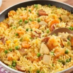 Como preparar uma deliciosa paella de frango com linguiça